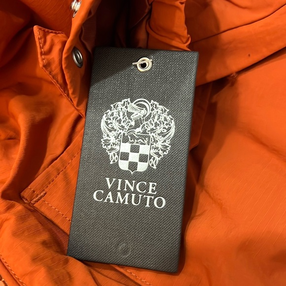 NWT Men's VINCE CAMUTO Burnt Orange Long Sleeve Windbreaker with Pockets - Picture 6 of 9